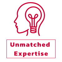Icon of a lightbulb inside a head, representing Wingfield's unmatched inventory expertise and tailored solutions for unique industry challenges