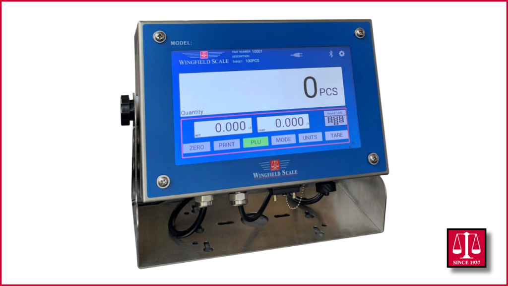 Digital indicator for a tank scale system, showcasing precise weight readings for industrial tanks filled with materials like chemicals, grains, or liquids